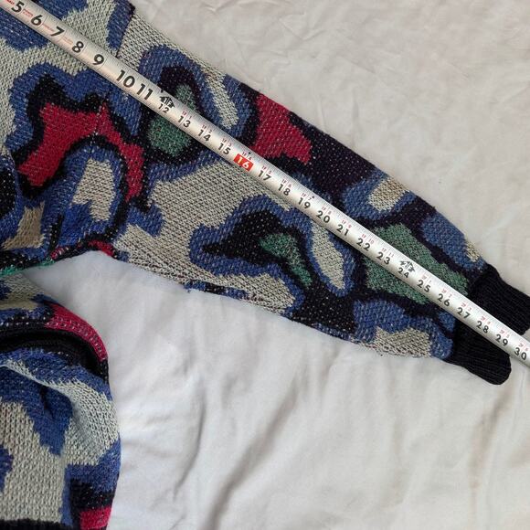 VNTG Falcon Italian Design, Multicolored, Wool, Thick, One Button Cardigan- L/XL - Picture 11 of 11